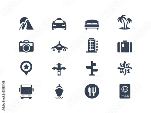 Vacation and travel icons