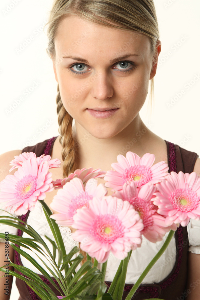 Frau mit Blumen Frau mit Blumen