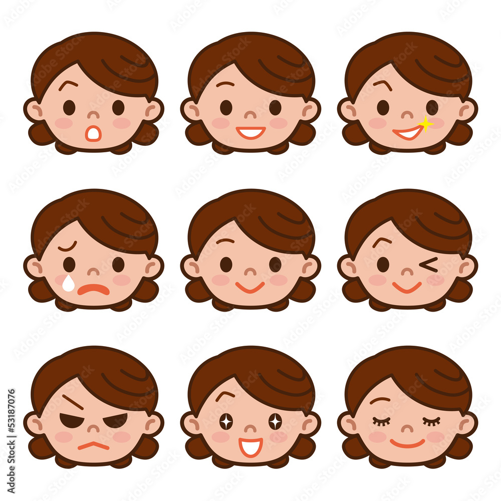 女性 表情 セット 女性 表情 セット