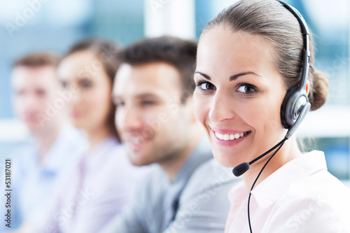 Obraz na płótnie Call center team