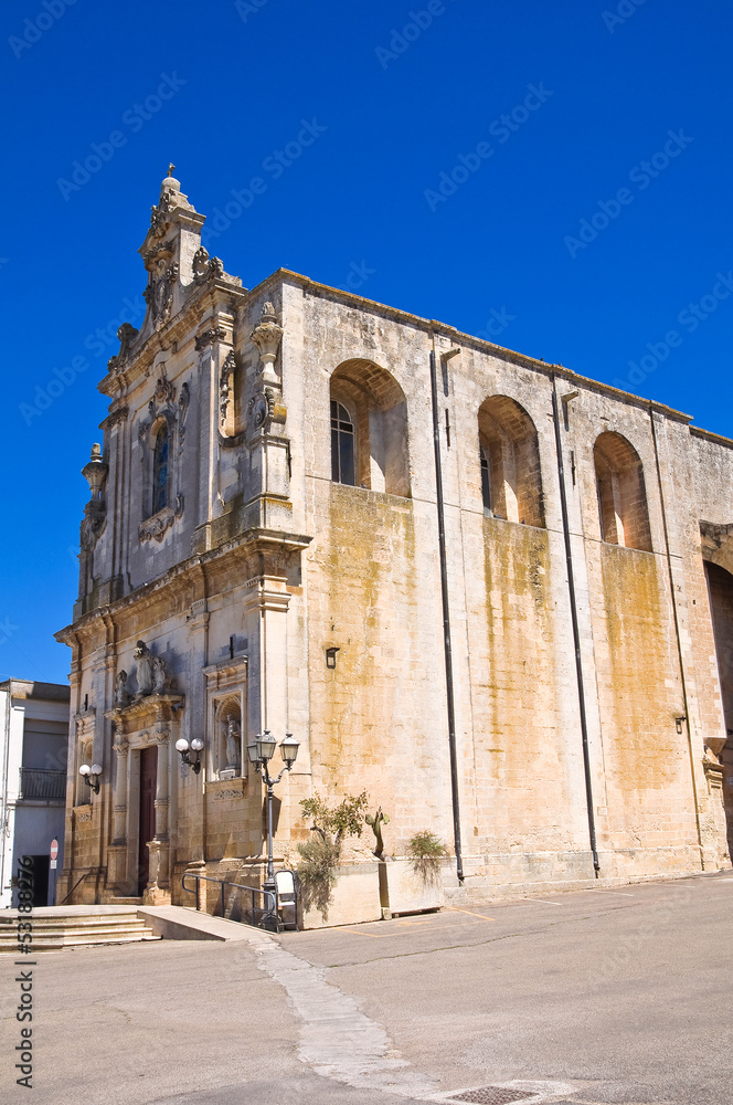 Mother Church of St. Luca. Palmariggi. Puglia. Italy.
