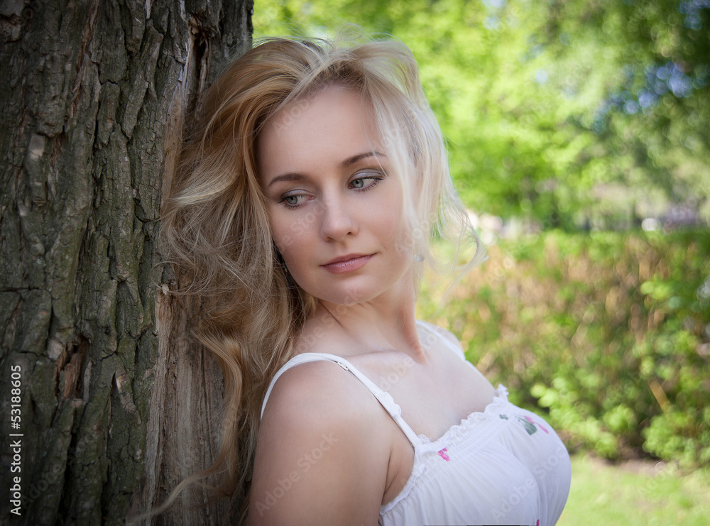 beauty portrait of a young woman beauty portrait of a young woman