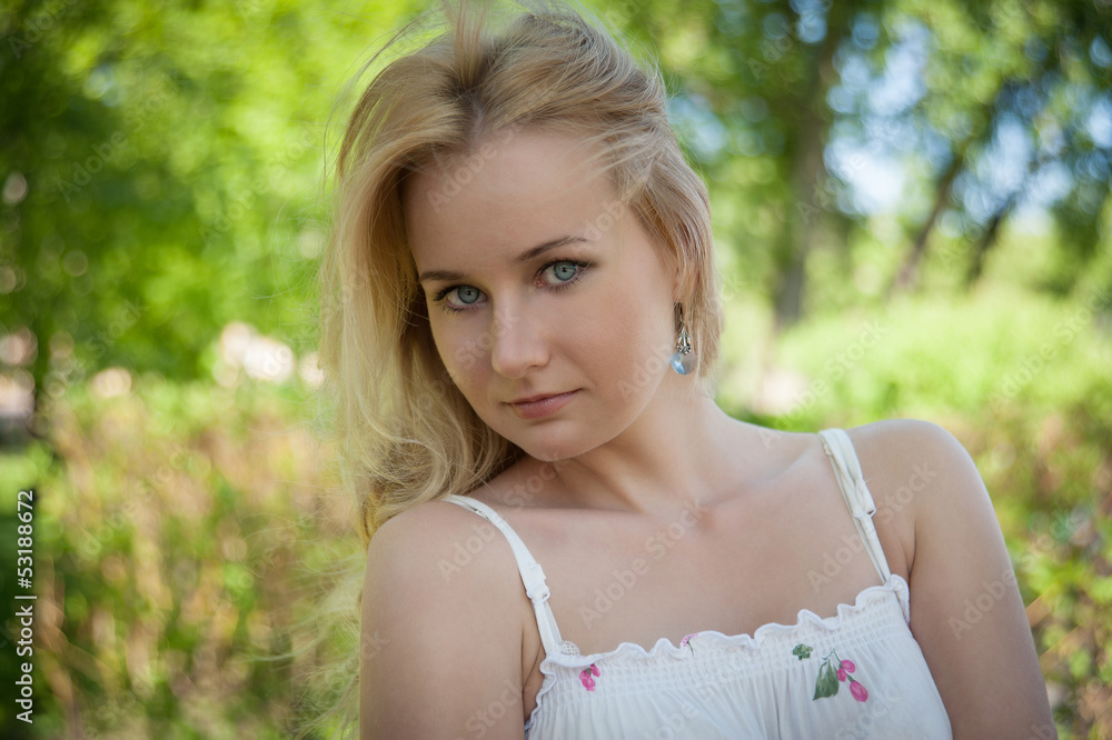 beauty portrait of a young woman beauty portrait of a young woman