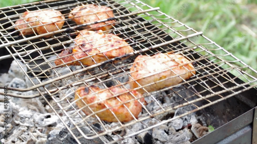 Sirloin steak prepared on the barbecue grill. Shallow depth-of- Sirloin steak prepared on the barbecue grill. Shallow depth-of-