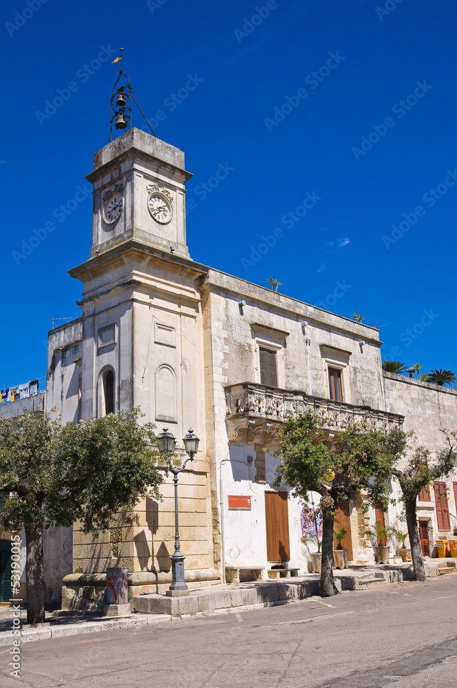 Clocktower. Palmariggi. Puglia. Italy.
