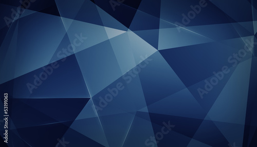Abstract geometric triangle background. Blue Version.