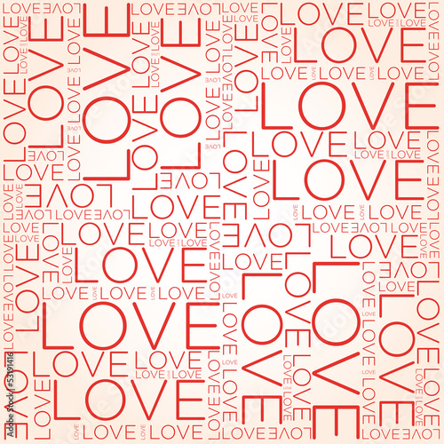 Love word collage