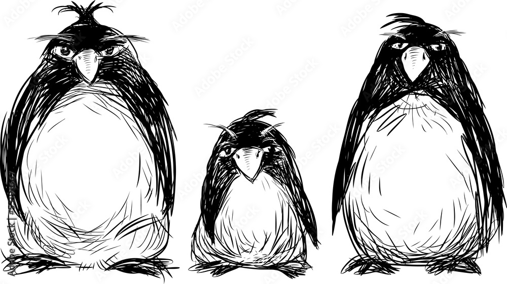 Obraz premium family of penguins