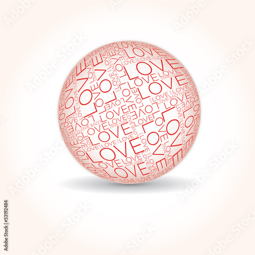 Love word collage