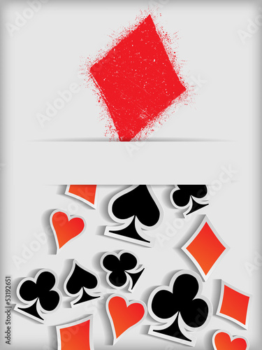 Playing cards symbol background