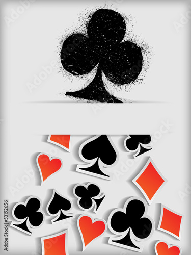 Playing cards symbol background