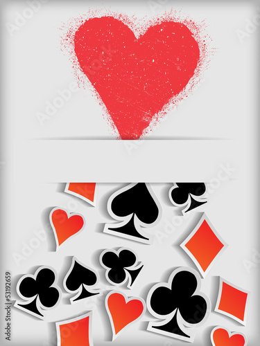 Playing cards symbol background