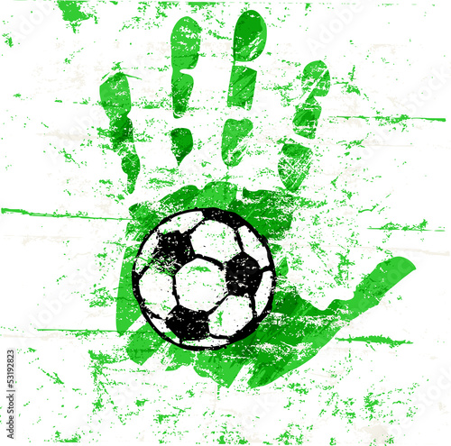 soccer / football design, grungy, vector