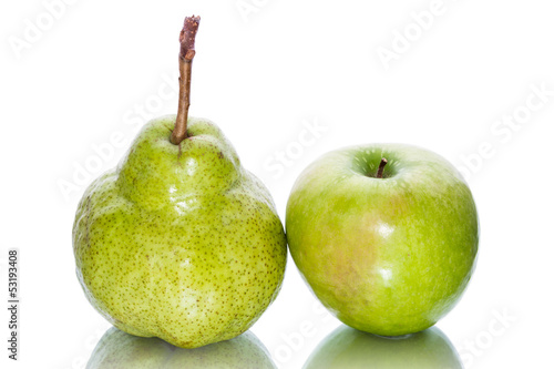 Green Pear and apple