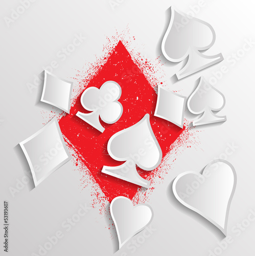 Playing cards symbol background