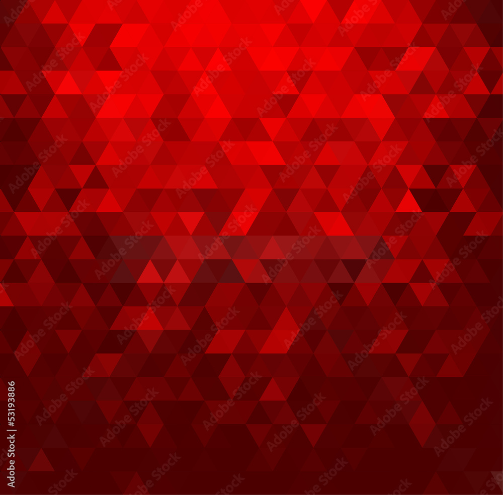 Abstract red mosaic background - obrazy, fototapety, plakaty 