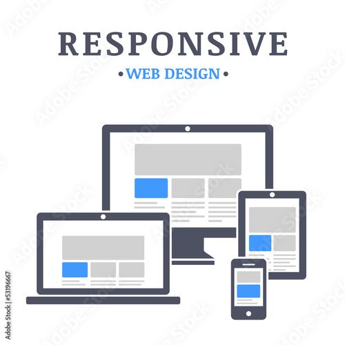 Responsive web design on different devices photo