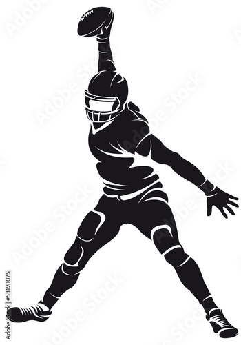 American football player, silhouette