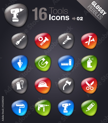 Glossy Pebbles - Tools and Construction icons