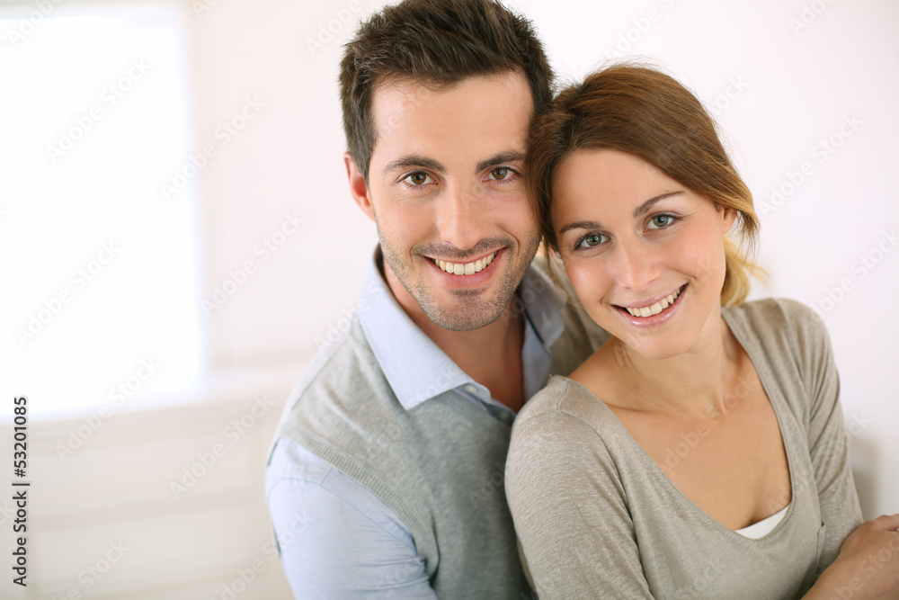 Portrait of smiling loving couple Portrait of smiling loving couple