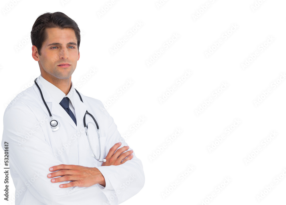 Serious doctor with arms crossed Serious doctor with arms crossed
