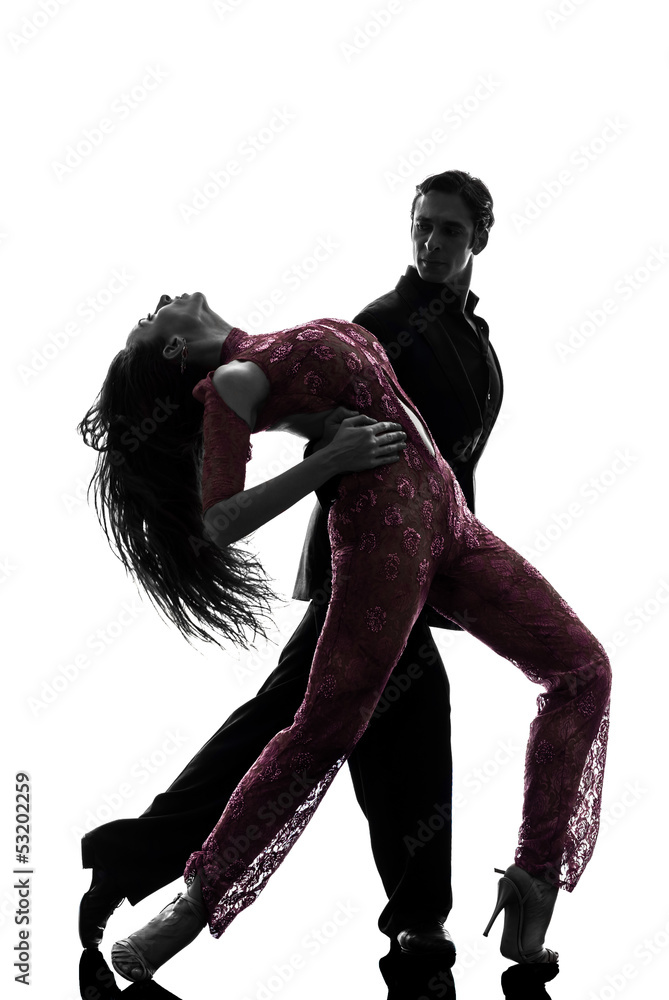 couple man woman ballroom dancers tangoing silhouette couple man woman ballroom dancers tangoing silhouette