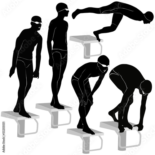 swimmers are athletes are at competitions