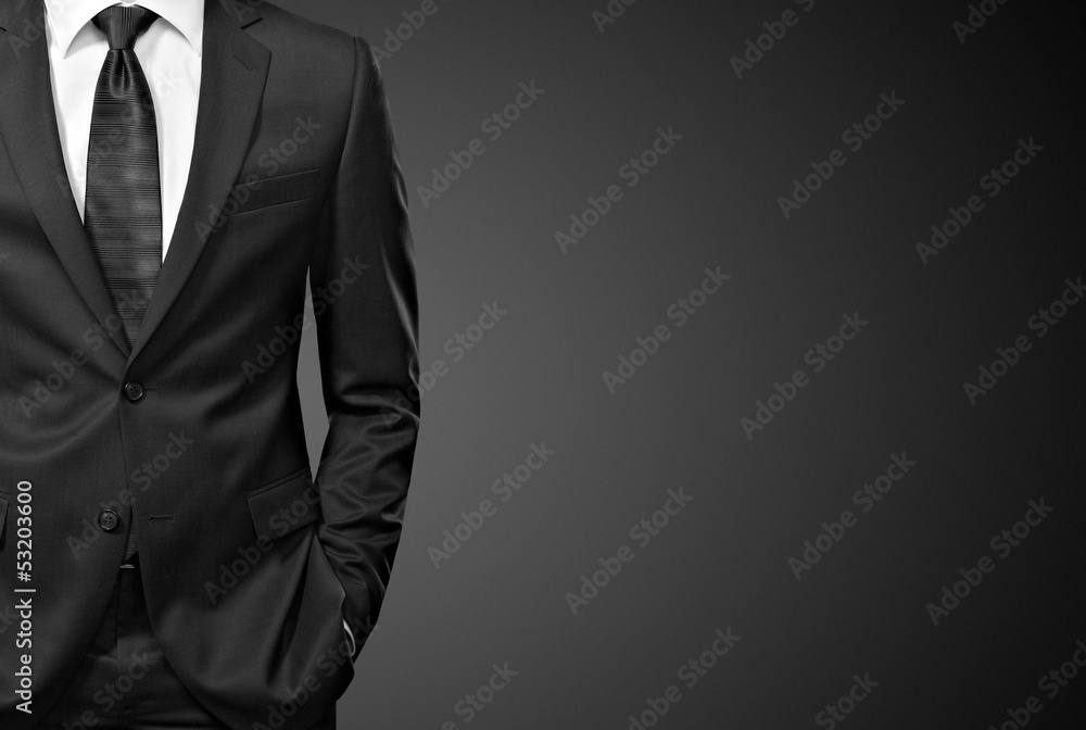 man in the suit on black man in the suit on black