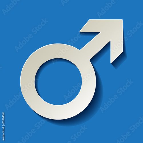 Marssymbol männliche Geschlecht  Hintergrund BLAU
