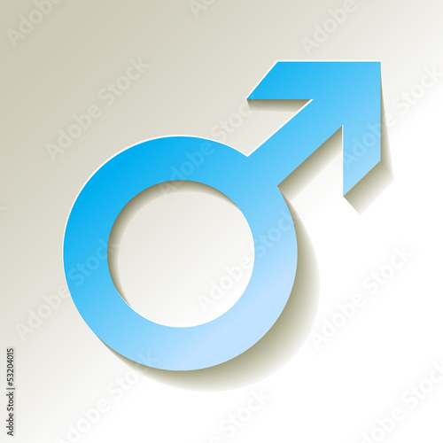 Marssymbol männliche Geschlecht Symbol blau