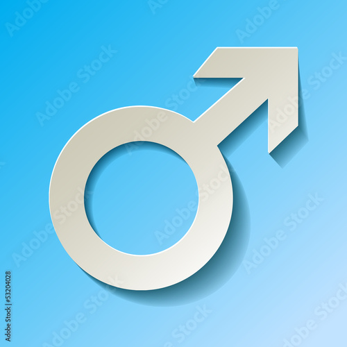 Marssymbol männliche Geschlecht Hintergrund blau