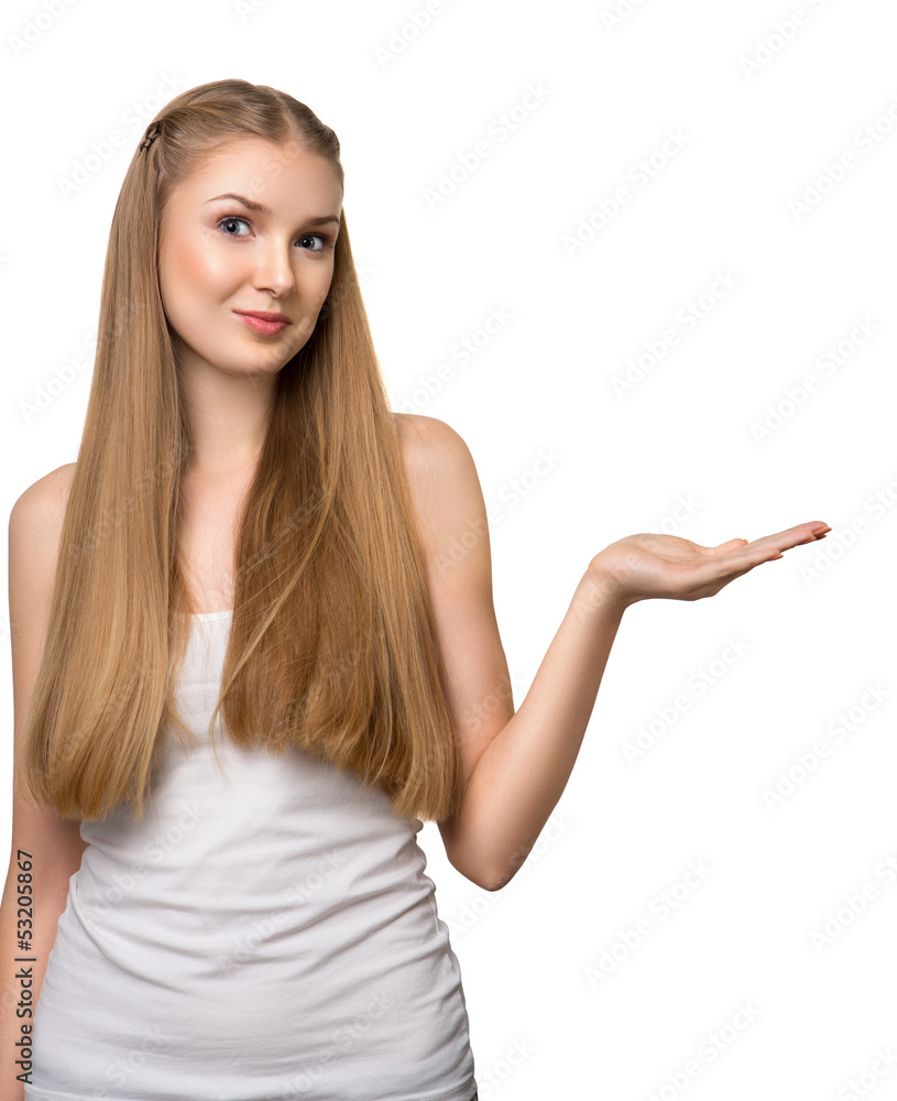 Picture of woman peeking between fingers