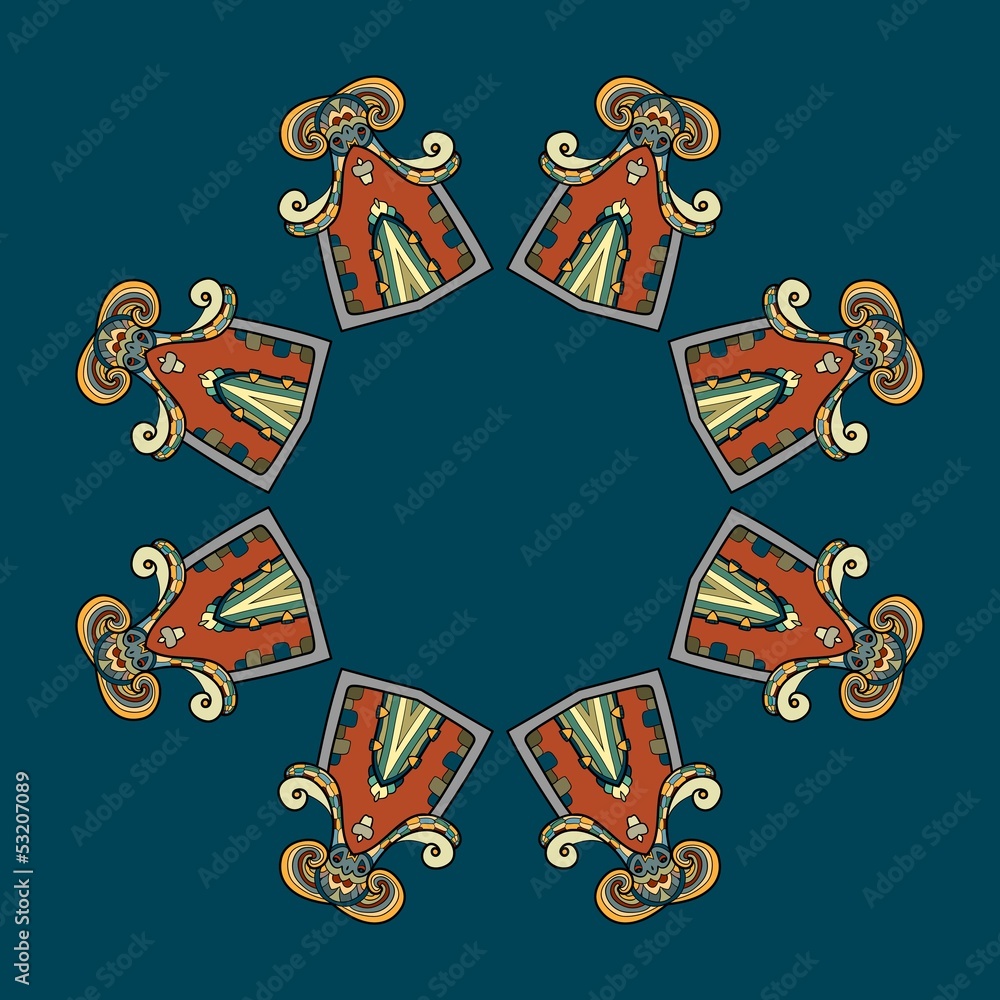 Circular ornament vector design