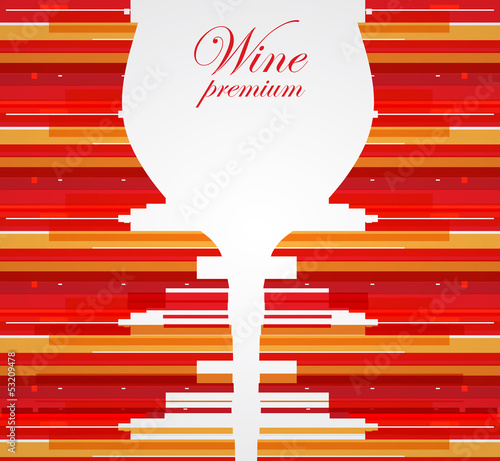 Wine menu card design background