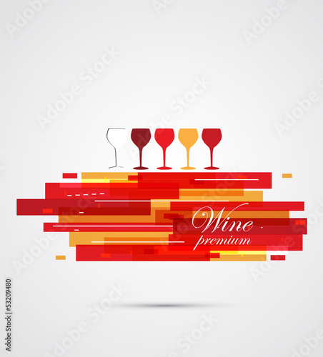 Wine menu card design background