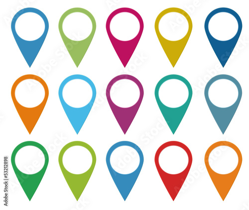 Set de iconos para web o marcadores en mapas