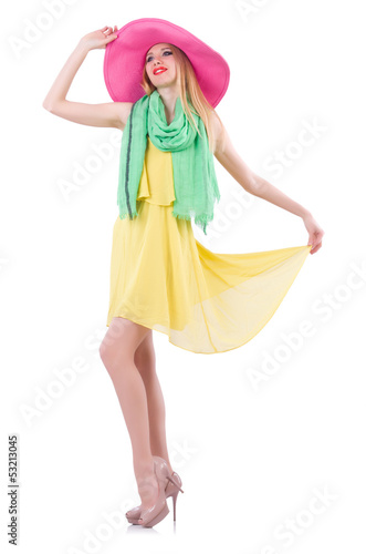 Young woman in summer clothing