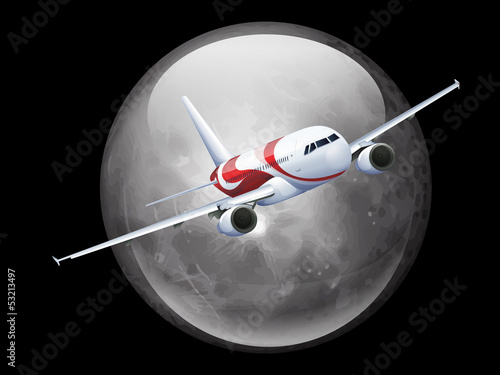 The Moon and Plane