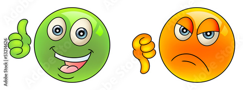 Thumbs up and down