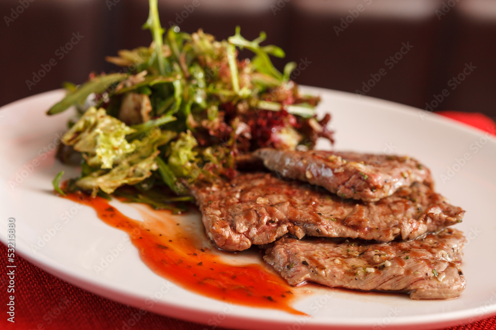 steak with salad steak with salad