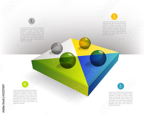 Pie chart diagram for infographics.