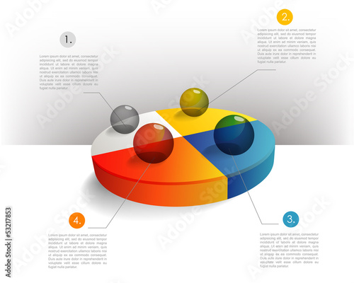 Pie chart diagram for infographics.