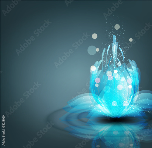 vector romantic background with luminous lilies