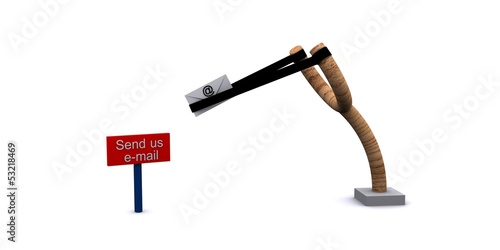 Sending e-mail concept