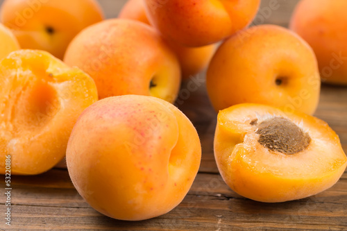 Ripe sweet apricots