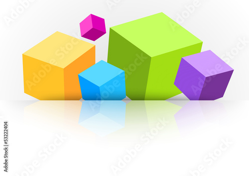 Background with cubes - for advertising