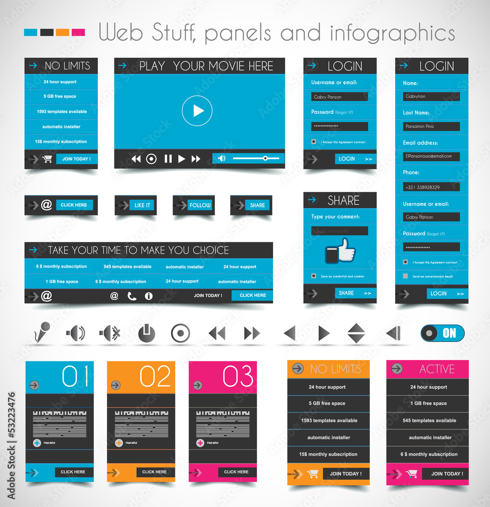 Web Design Stuff: price panels, Login forms, headers, ets Web Design Stuff: price panels, Login forms, headers, ets