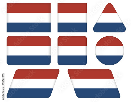 Free Download set of buttons with flag of Netherlands - GFXLoad