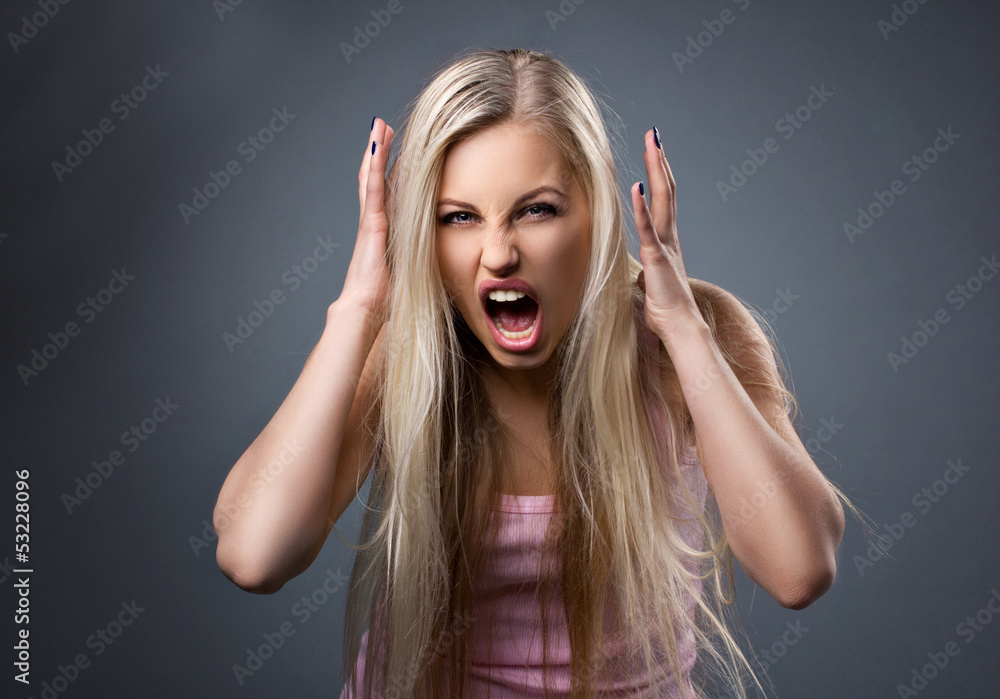 portrait of a crying blond girl portrait of a crying blond girl