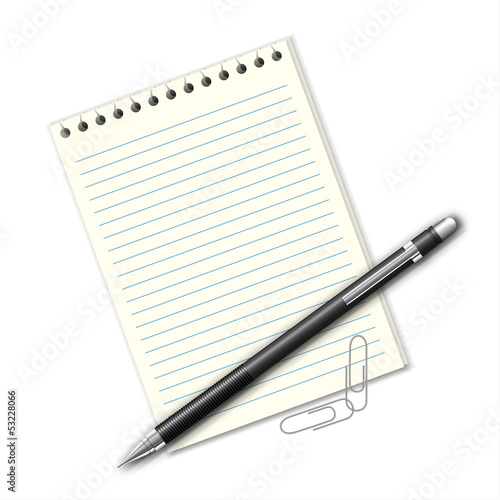 Wallpaper Mural Pen, sheets of paper and clips Torontodigital.ca